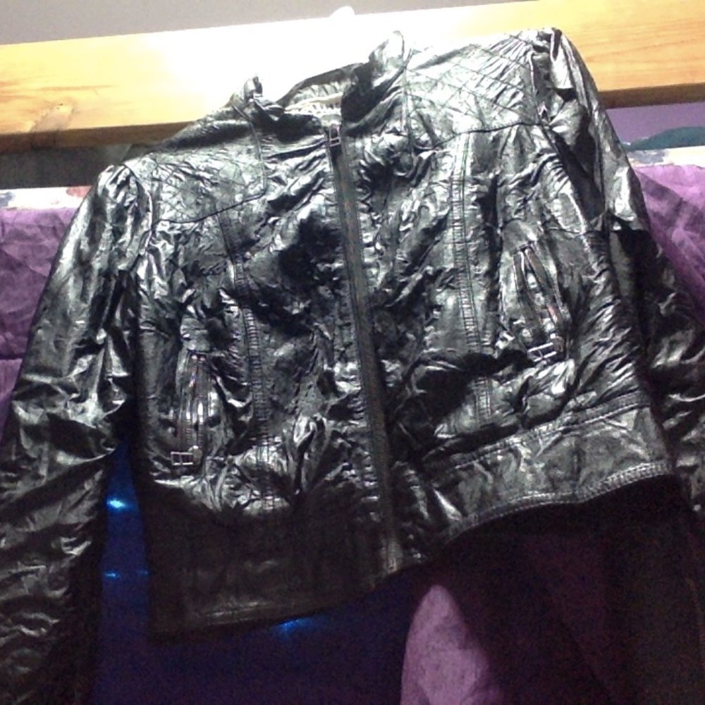 leather biker jacket